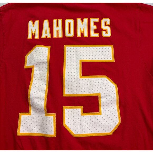 NFL Kansas City Chiefs Patrick Mahomes 15 Men Tee T-Shirt S Red White Yellow - Picture 4 of 6